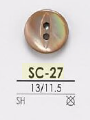 SC27 由貝殼製成，前面有兩個孔紐扣[鈕扣] 愛麗絲鈕扣