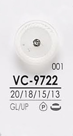 VC9722 用於染色，粉紅色捲曲狀水晶石鈕扣 愛麗絲鈕扣