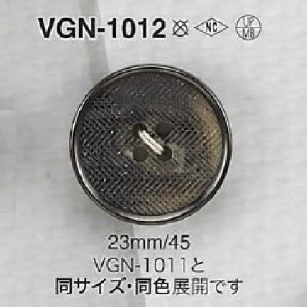 VGN1012 聚酯纖維樹脂/黃銅 4 孔紐扣[鈕扣] 愛麗絲鈕扣