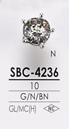 SBC4236 水晶石鈕扣 愛麗絲鈕扣