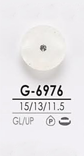 G6976 用於染色，粉紅色捲曲狀水晶石鈕扣 愛麗絲鈕扣