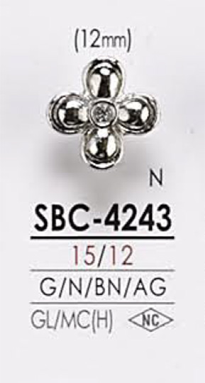 SBC4243 花朵圖形元素金屬鈕扣 愛麗絲鈕扣