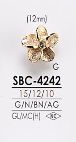 SBC4242 花朵圖形元素金屬鈕扣 愛麗絲鈕扣