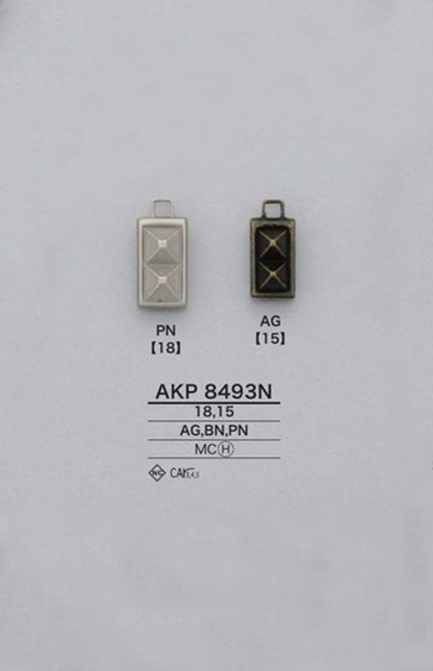 AKP8493N 螺柱拉鍊點（拉頭） 愛麗絲鈕扣