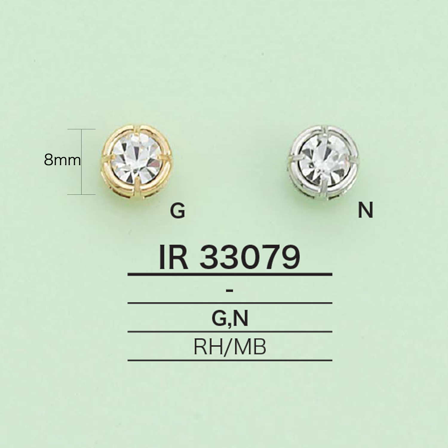 IR33079 水鑽吊飾（圓形）[雜貨等] 愛麗絲鈕扣