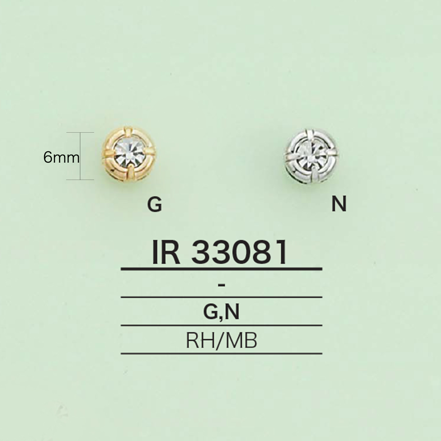 IR33081 水鑽吊飾（圓形）[雜貨等] 愛麗絲鈕扣