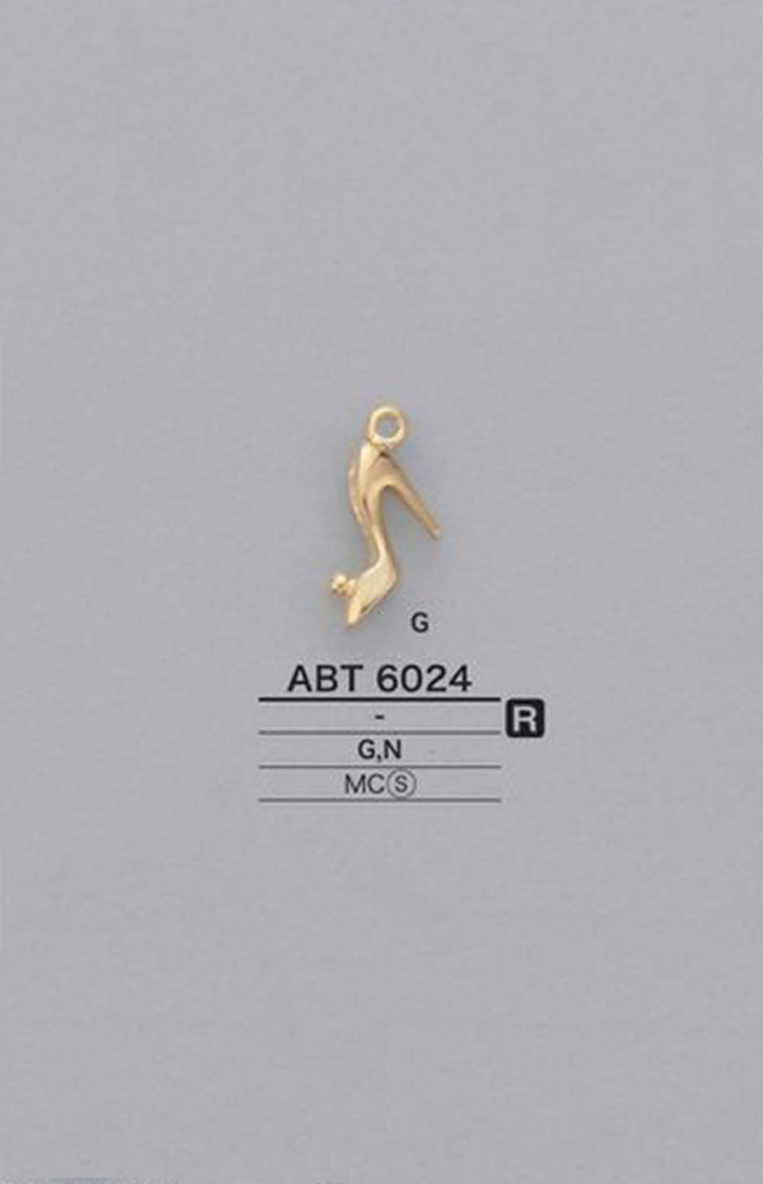 ABT6024 高跟鞋圖形元素零件[雜貨等] 愛麗絲鈕扣