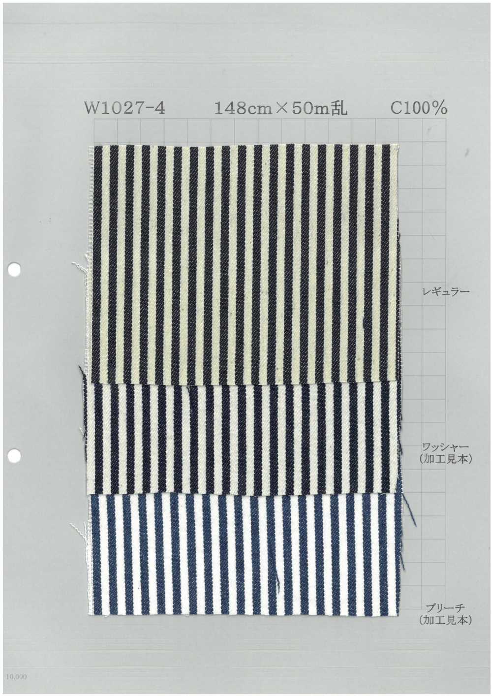 W1027-4 粗條紋條紋丹寧布[面料] 吉和紡織