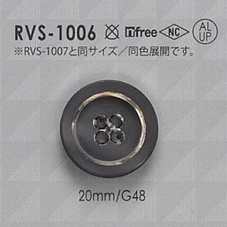 RVS1006 鋁/聚酯纖維樹脂4孔紐扣[鈕扣] 愛麗絲鈕扣