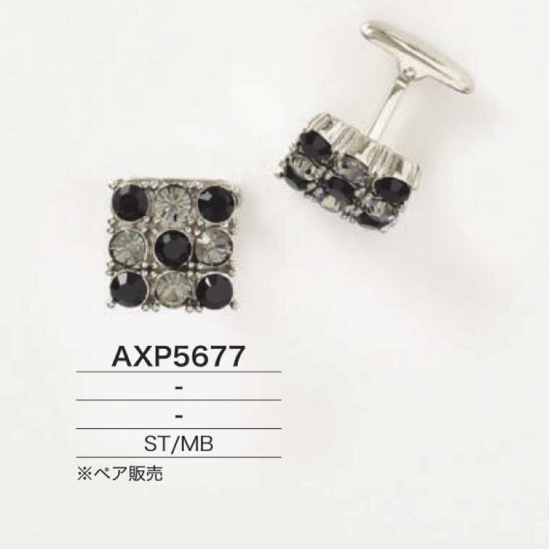 AXP5677 石/黃銅製袖扣[其他雜貨] IRIS鈕扣