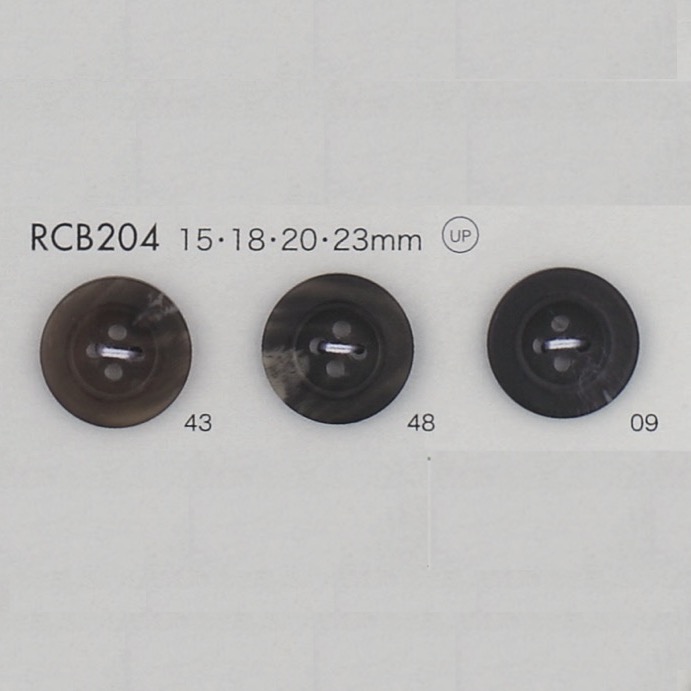 RCB204 聚酯纖維樹脂鑲邊4孔紐扣[鈕扣] 大阪鈕扣（DAIYA BUTTON）