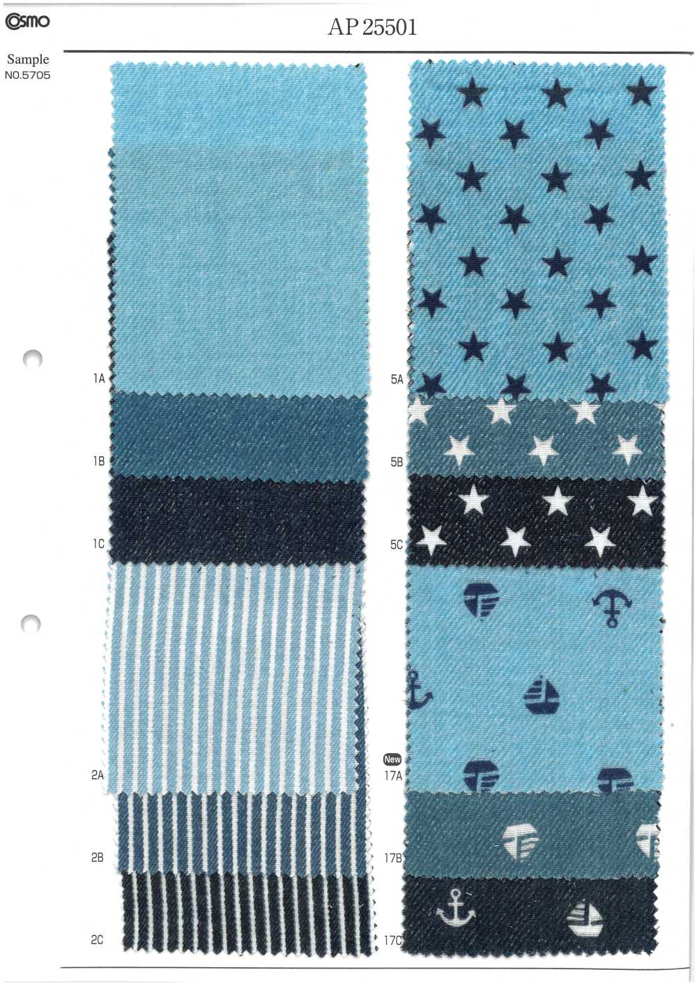 AP25501 丹寧布風格雙層紗布（圓卷）[布料] Cosmo Textile