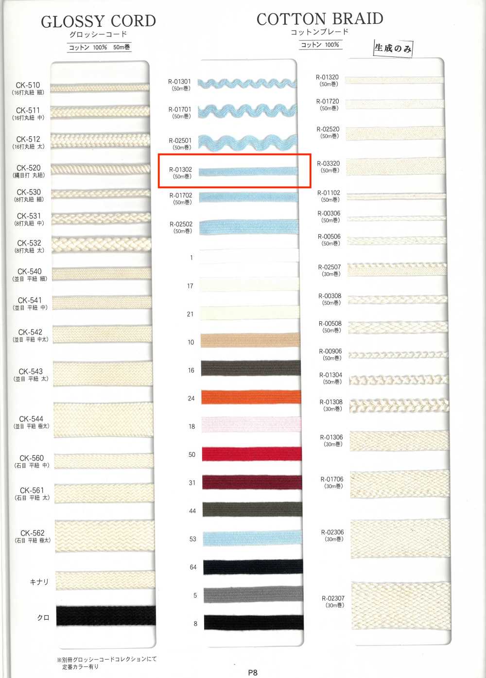 R-01302 棉花邊[緞帶、帶、繩子] RIVER