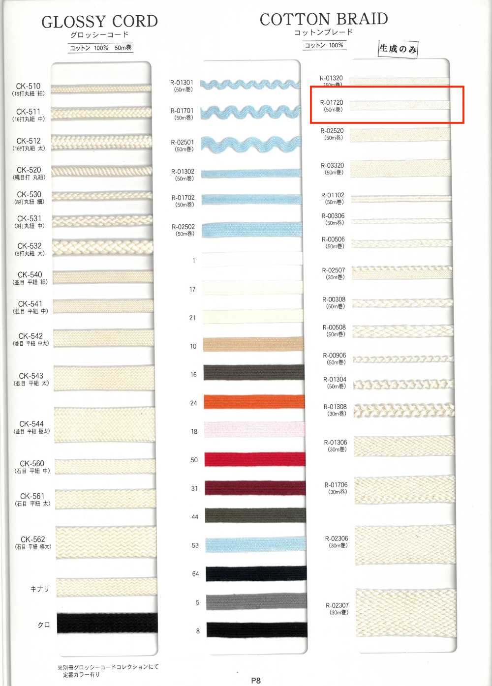 R-01720 棉花邊[緞帶、帶、繩子] RIVER