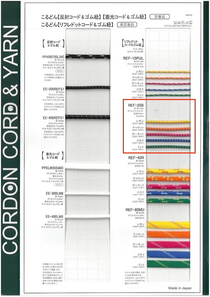 REF25B Refre Dot 圓形鬆緊帶鬆緊帶1.5mm Cordon