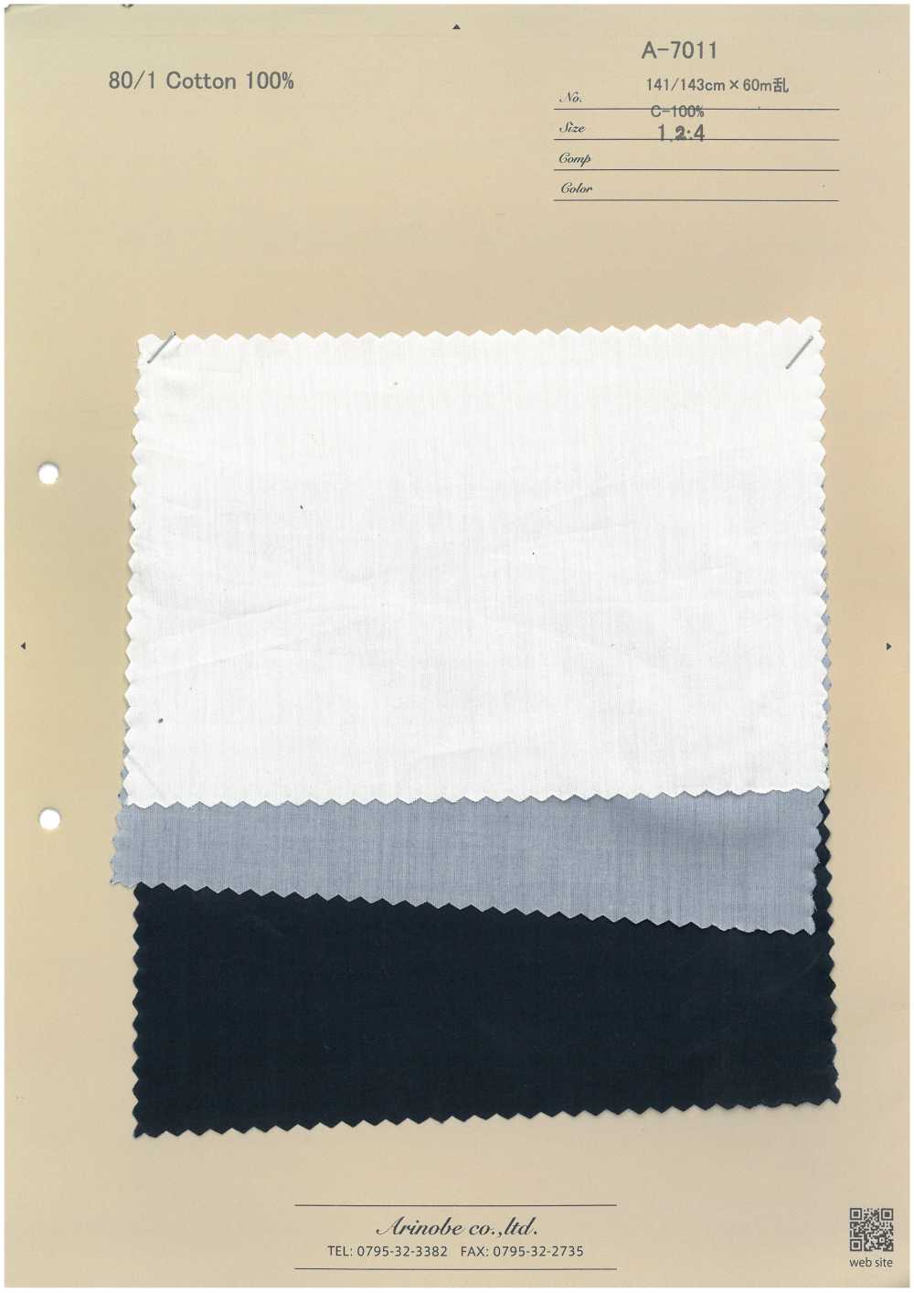 A-7011 80/1 100% 棉[布料] 有延商店