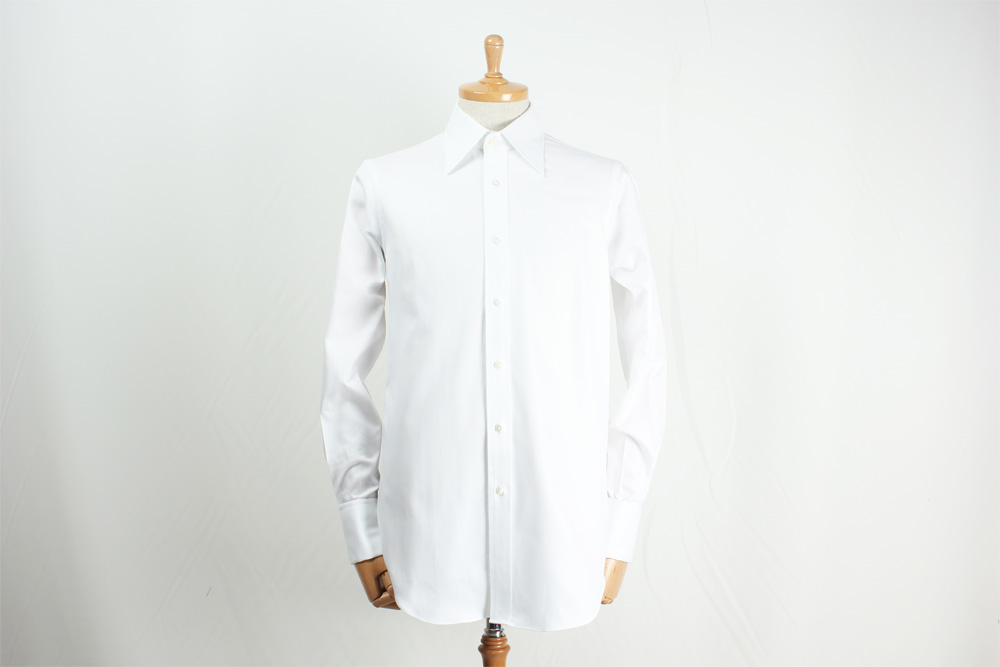 GXPSH2 THOMAS MASON面料採用白色斜紋常規色襯衫[服裝產品] 山本（EXCY）