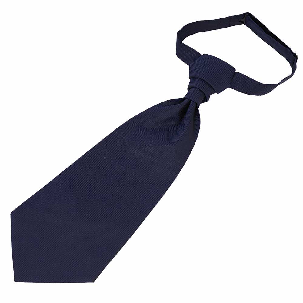 YT-304 國產真絲領帶（歐式阿斯科特領幅）小圖案海軍藍[正裝配飾] 山本（EXCY）