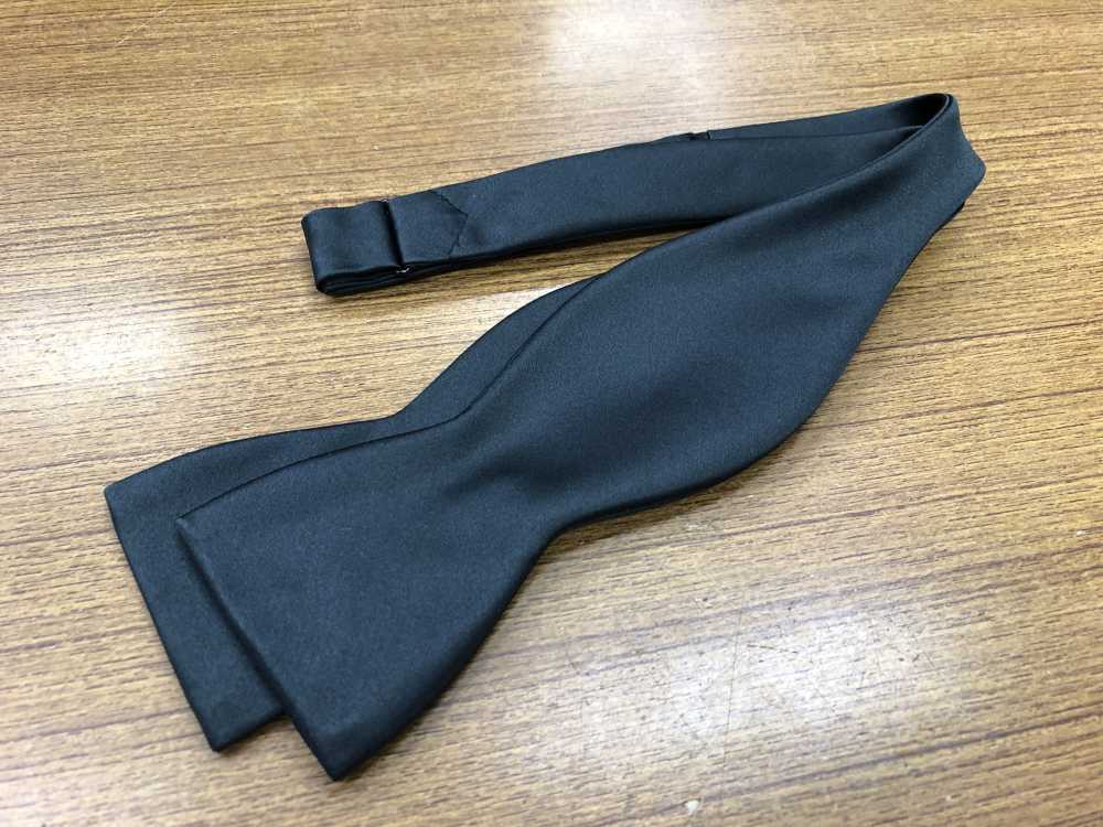 VMT-BK VANNERS布料領結黑色緞紋[正裝配飾] 山本（EXCY）
