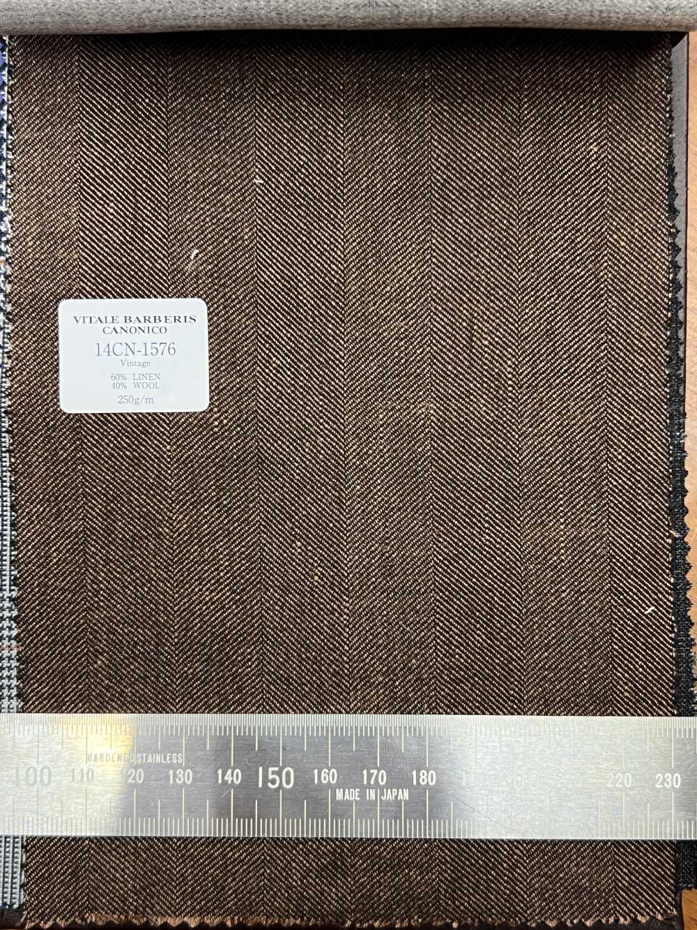 14CN1576 CANONICO LI/60 W/40 棕色人字紋[布料] 佳能