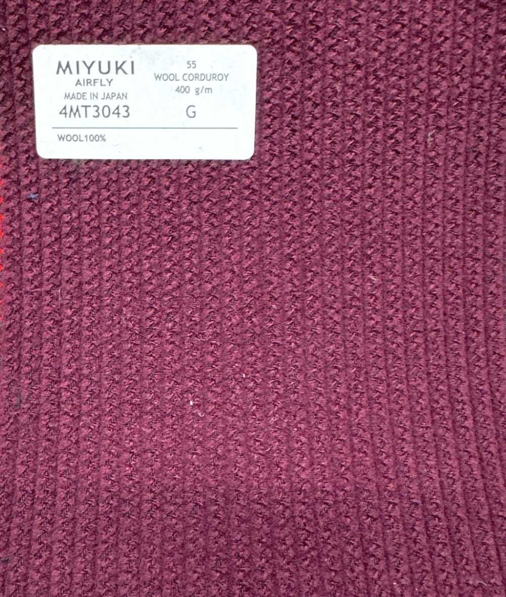 4MT3043 VARAIETESWOOL CORDUROY 等。[面料] 美雪敬織 (Miyuki)