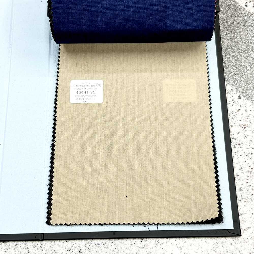 46441-75 25SS BEST SELECTION [FANCY WORSTED] 花式精紡純色米色[面料] 國島株式會社