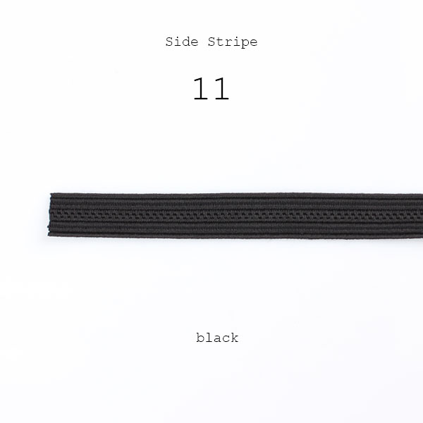 11 側條紋帶100%人造絲 條紋邊框側條紋9mm 寬度 黑色[緞帶/絲帶帶繩子] 山本（EXCY）