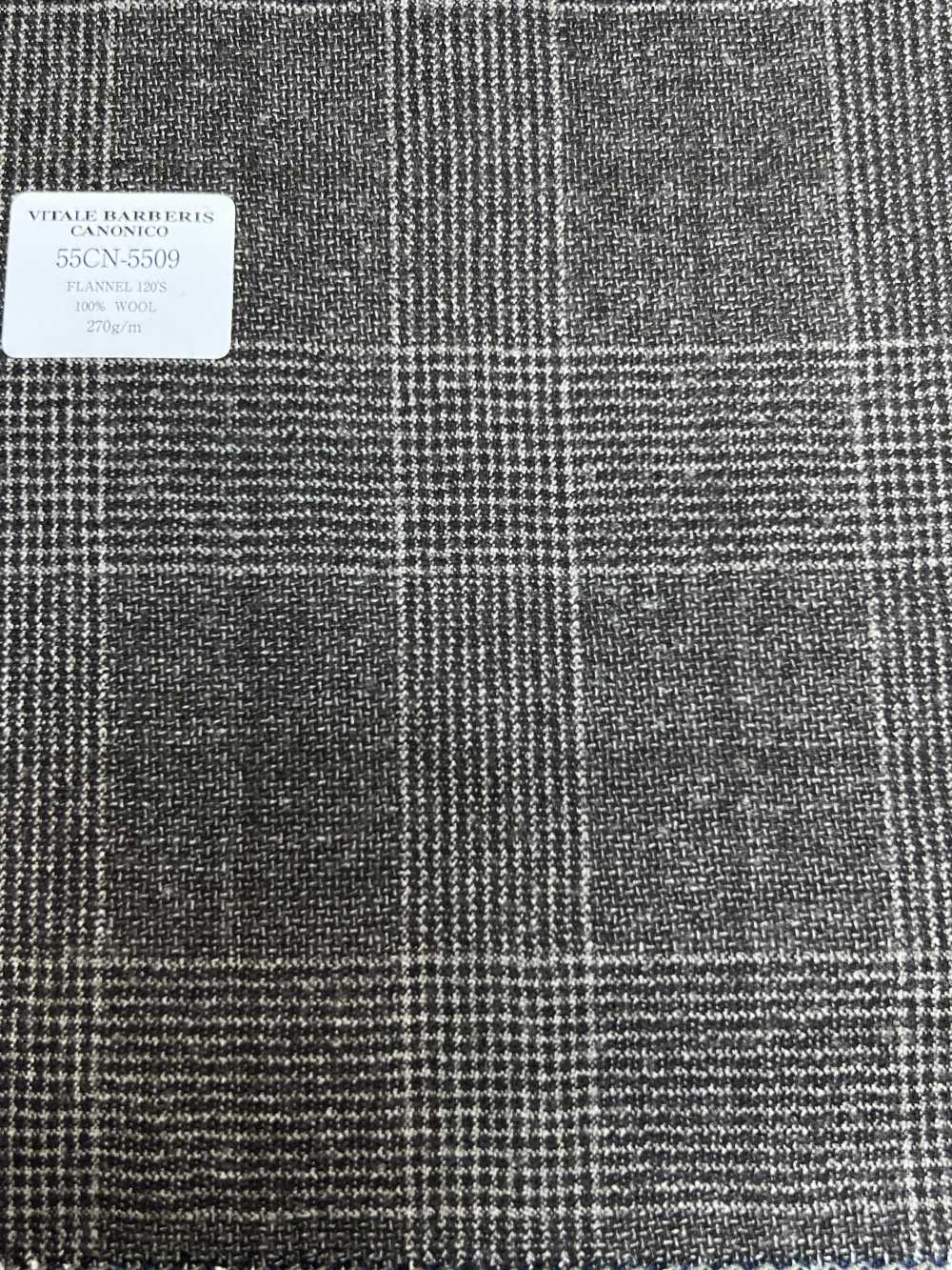55CN5509 CANONICO 法蘭絨 120'S 棕色格倫格紋[布料] 佳能