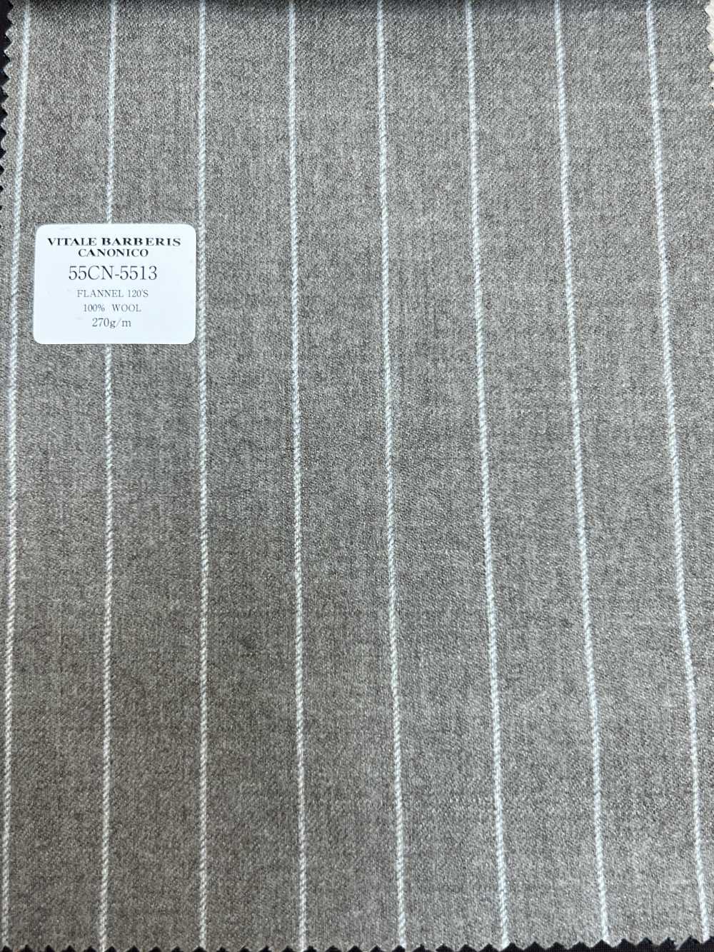 55CN5513 CANONICO FLANNEL 120'S 米色條紋[布料] 佳能