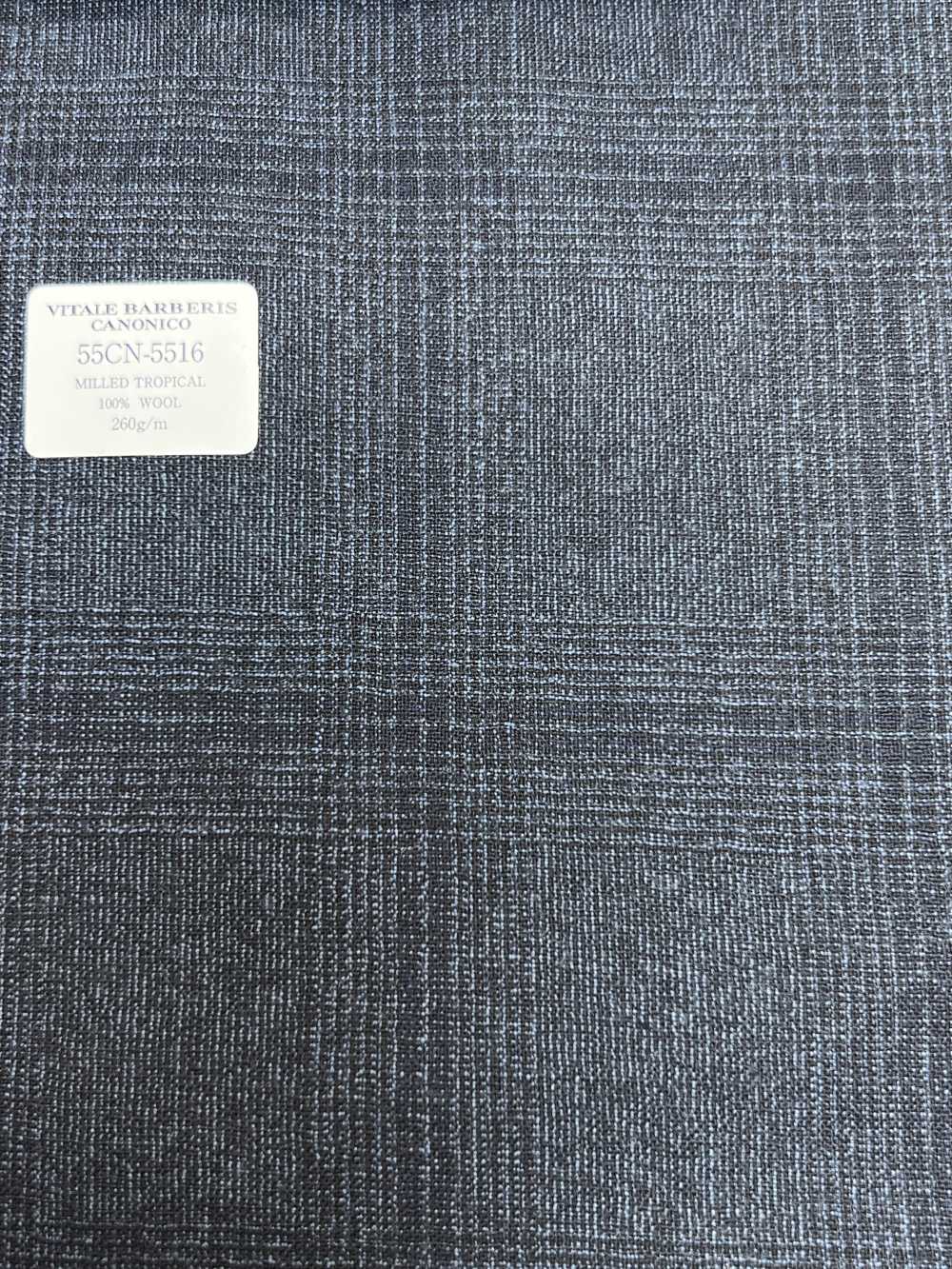 55CN5516 CANONICO MILLED TROPICAL 海軍藍格紋[布料] 佳能