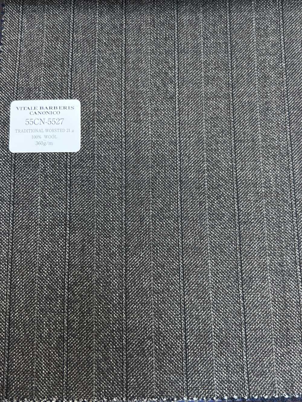 55CN5527 CANONICO 傳統精紡 21μ 棕色條紋[布料] 佳能