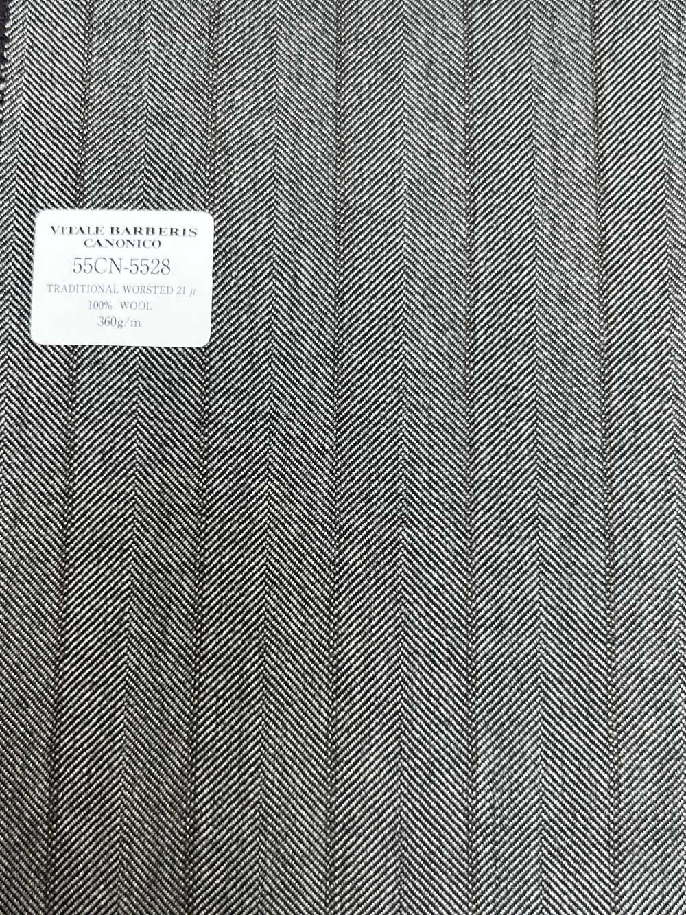 55CN5528 CANONICO 傳統精紡 21μ 灰色條紋[布料] 佳能