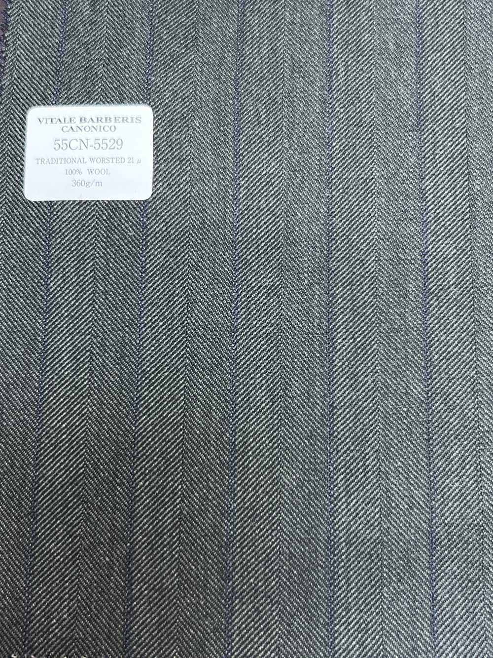 55CN5529 CANONICO 傳統精紡 21μ 深綠色條紋[布料] 佳能