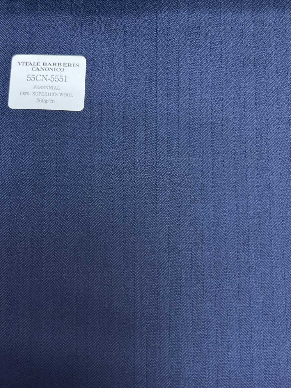55CN5551 CANONICO PERENNIAL SUPER110'S 海軍藍暗影條紋[布料] 佳能