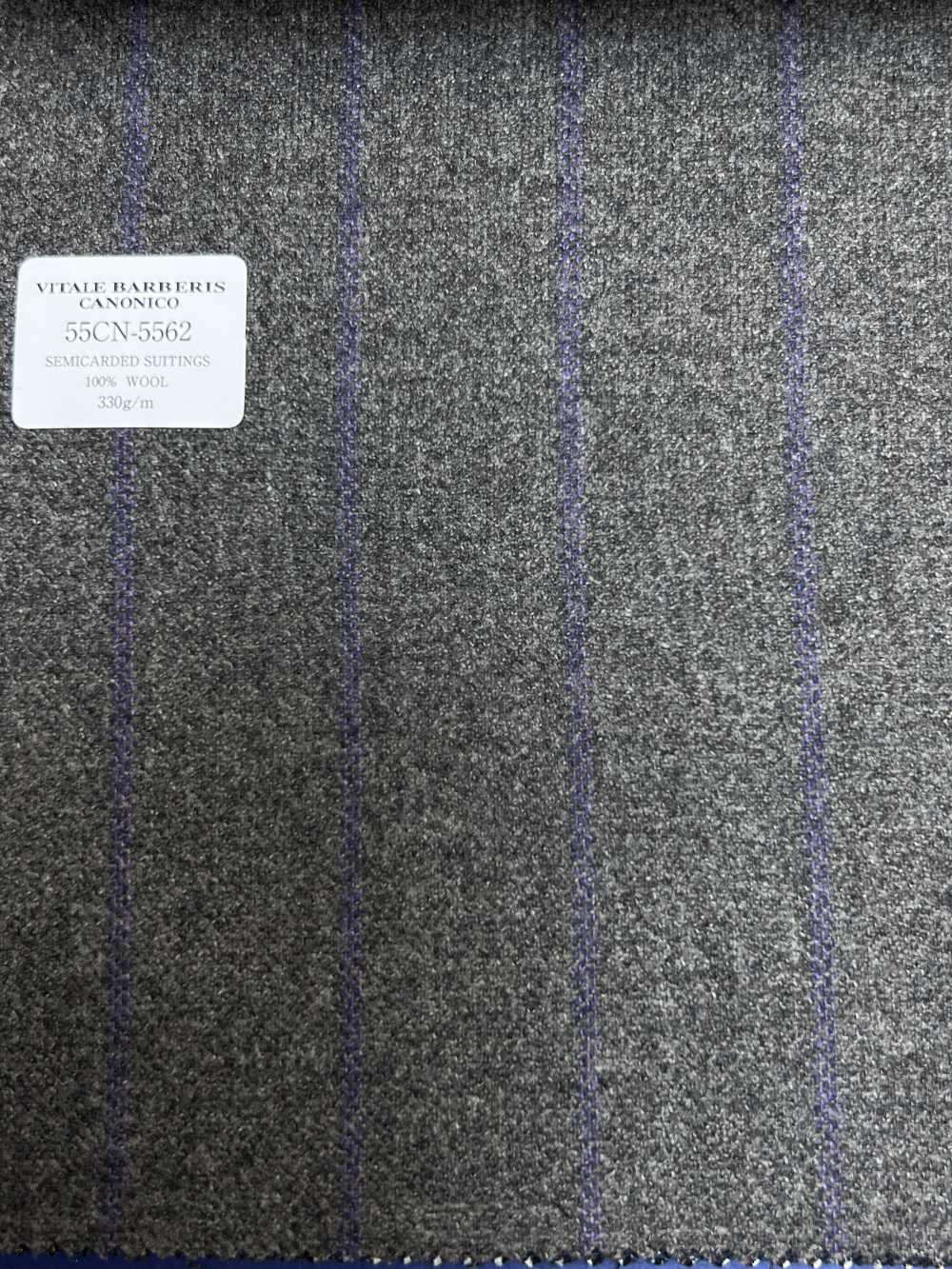 55CN5562 CANONICO 半梳花西裝 灰色條紋[布料] 佳能