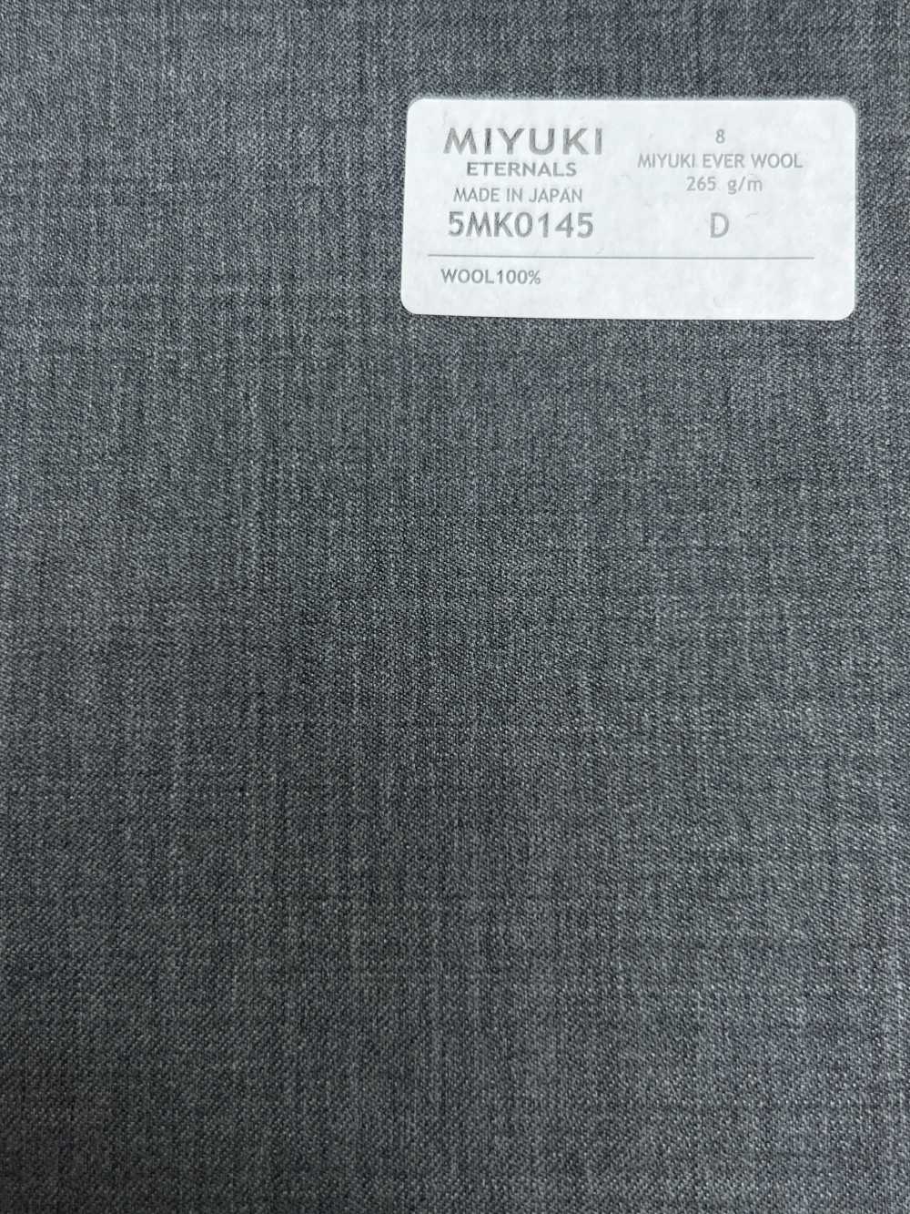 5MK0145 MIYUKI EVER WOOL（Miyuki Everwool）純色淺灰色[布料] 美雪毛紡廠