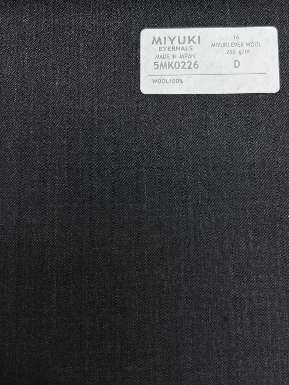 5MK0226 MIYUKI EVER WOOL 暗影條紋炭灰色[布料] 美雪毛紡廠