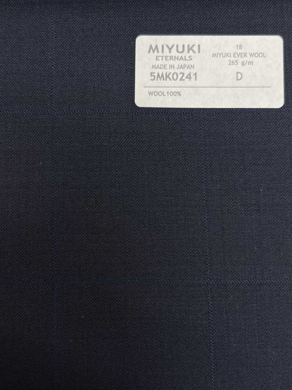 5MK0241 MIYUKI EVER WOOL 陰影格紋海軍藍[布料] 美雪毛紡廠