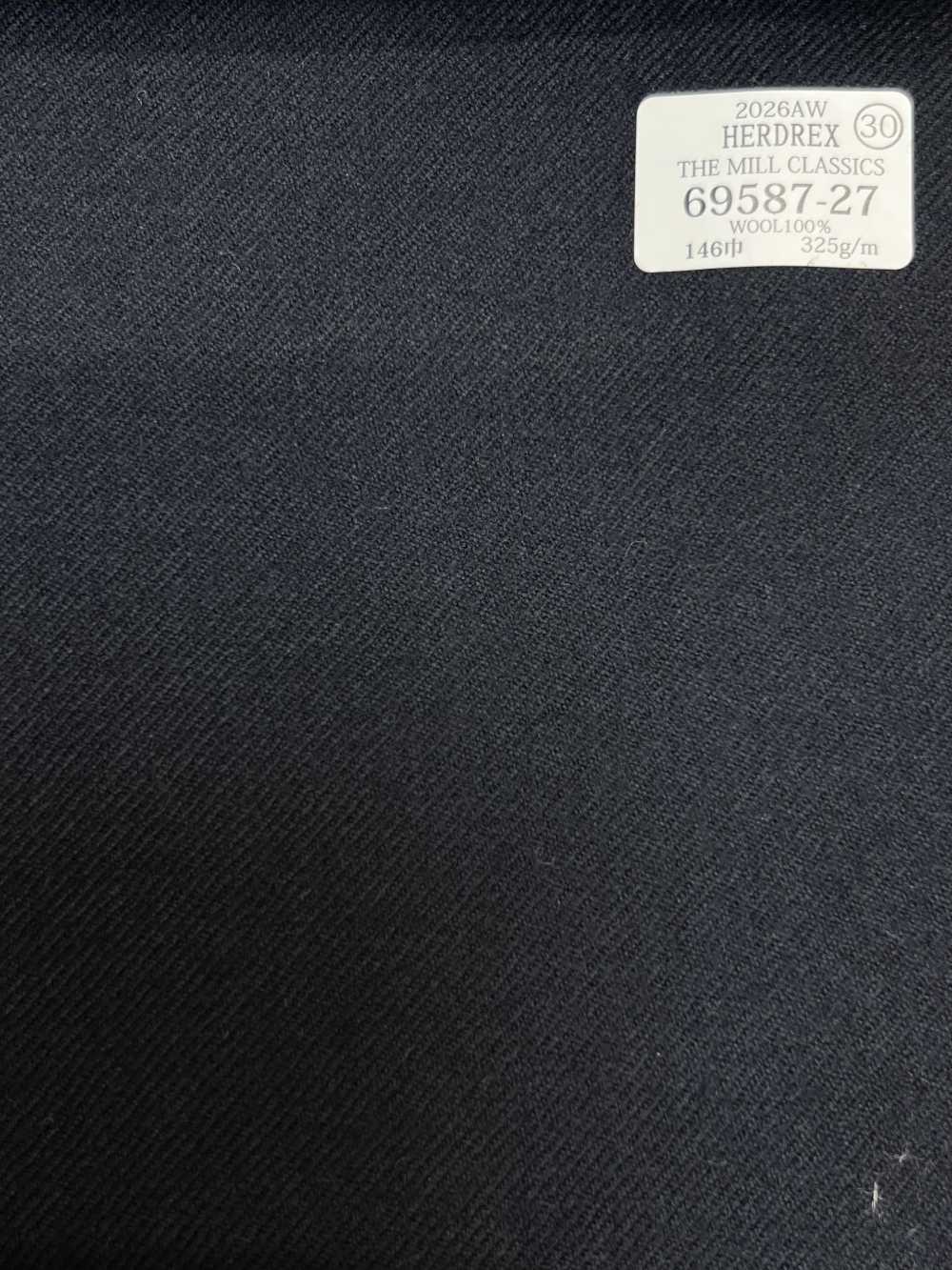69587-27 26AW HERDREX【THE MILL CLASSICS】米爾經典 素色 藏青[布料] 國島株式會社