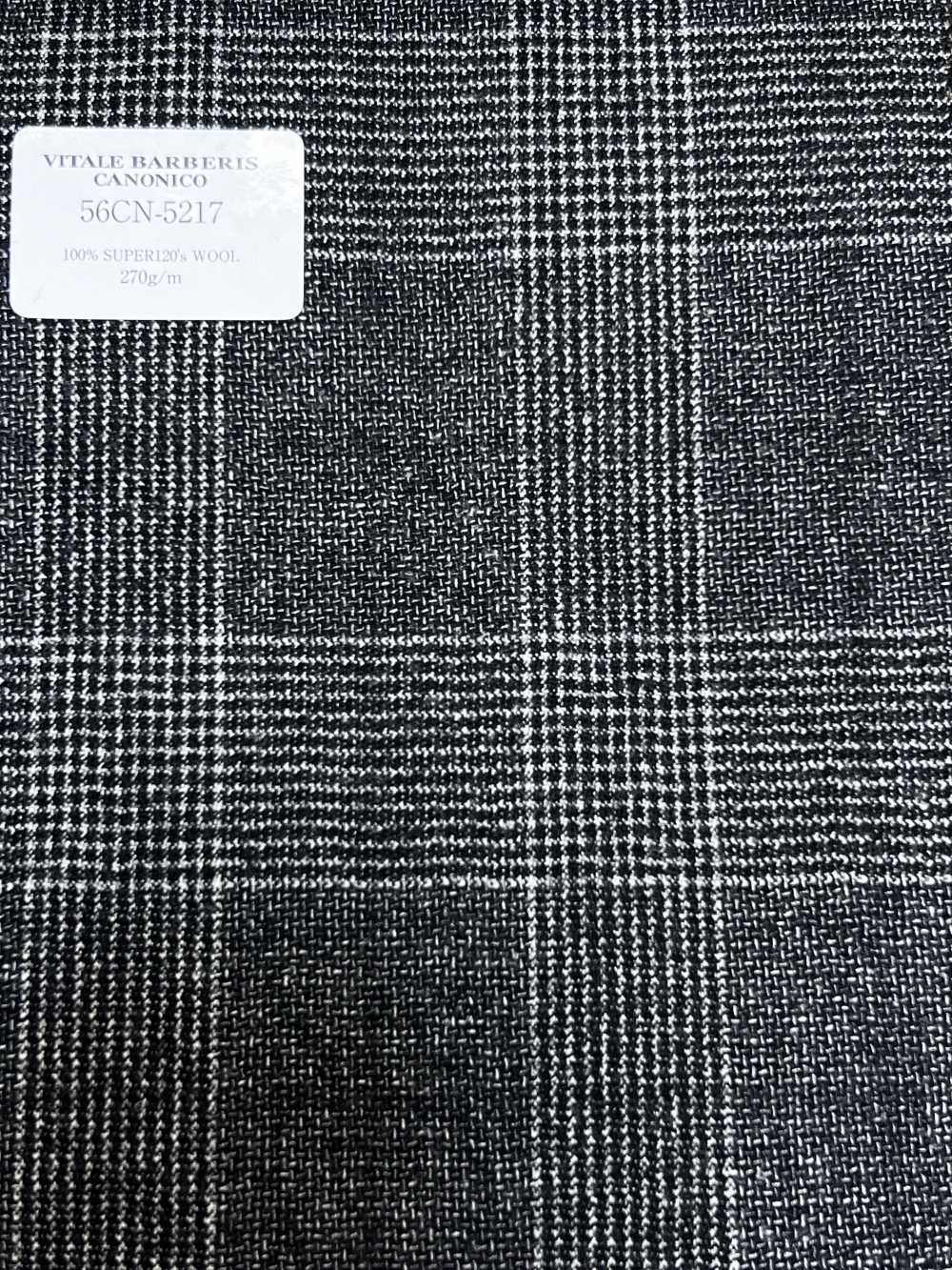 56CN5217 CANONICO 法蘭絨經典 黑色格倫格紋[布料] 佳能