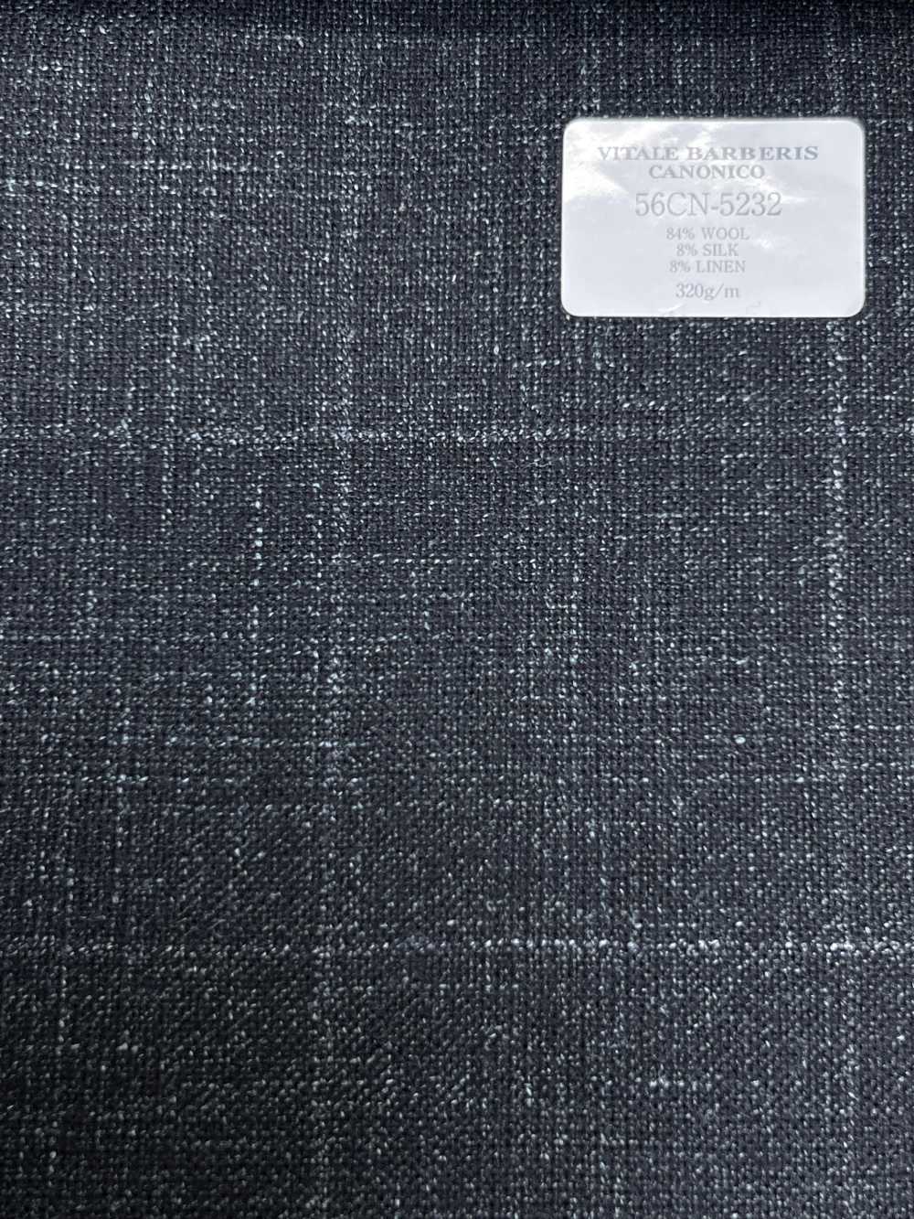 56CN5232 CANONICO（卡諾尼科）羊毛・真絲・亞麻 花式西裝布料 綠色/米白 格紋 佳能