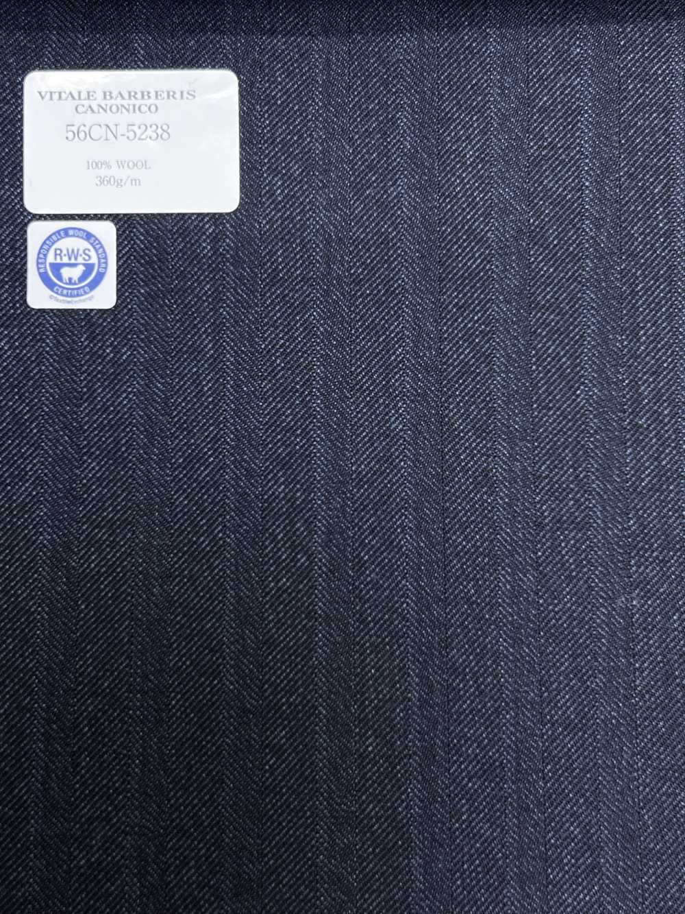 56CN5238 CANONICO RWS 傳統精梳 21 深藏青 條紋[布料] 佳能
