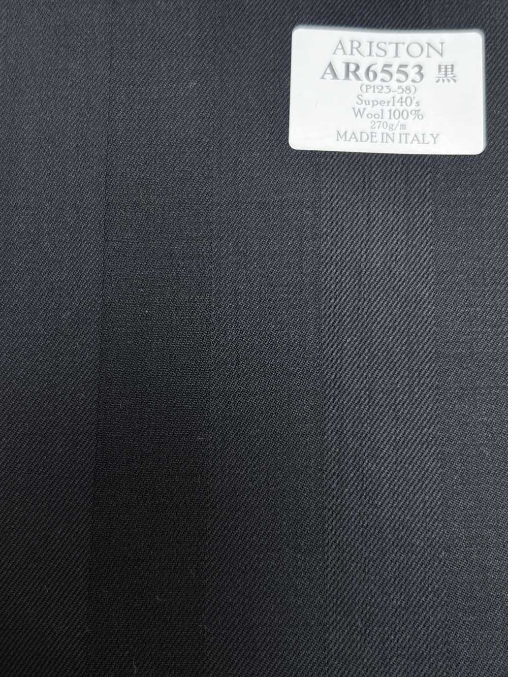 AR6553 ARISTON Super140's 黑色 條紋[布料] 細井商事株式會社