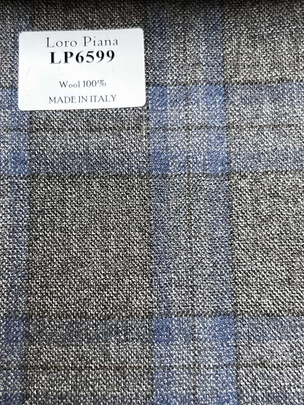 LP6599 Loro Piana 棕色×藍色 格紋[布料] 細井商事株式會社