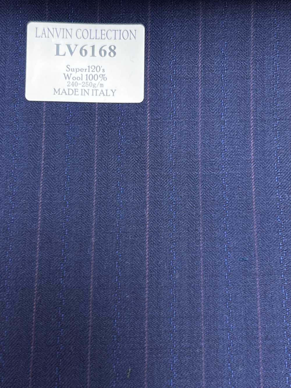 LV6168 LANVIN COLLECTION Super120's 海軍藍 條紋[布料] 細井商事株式會社