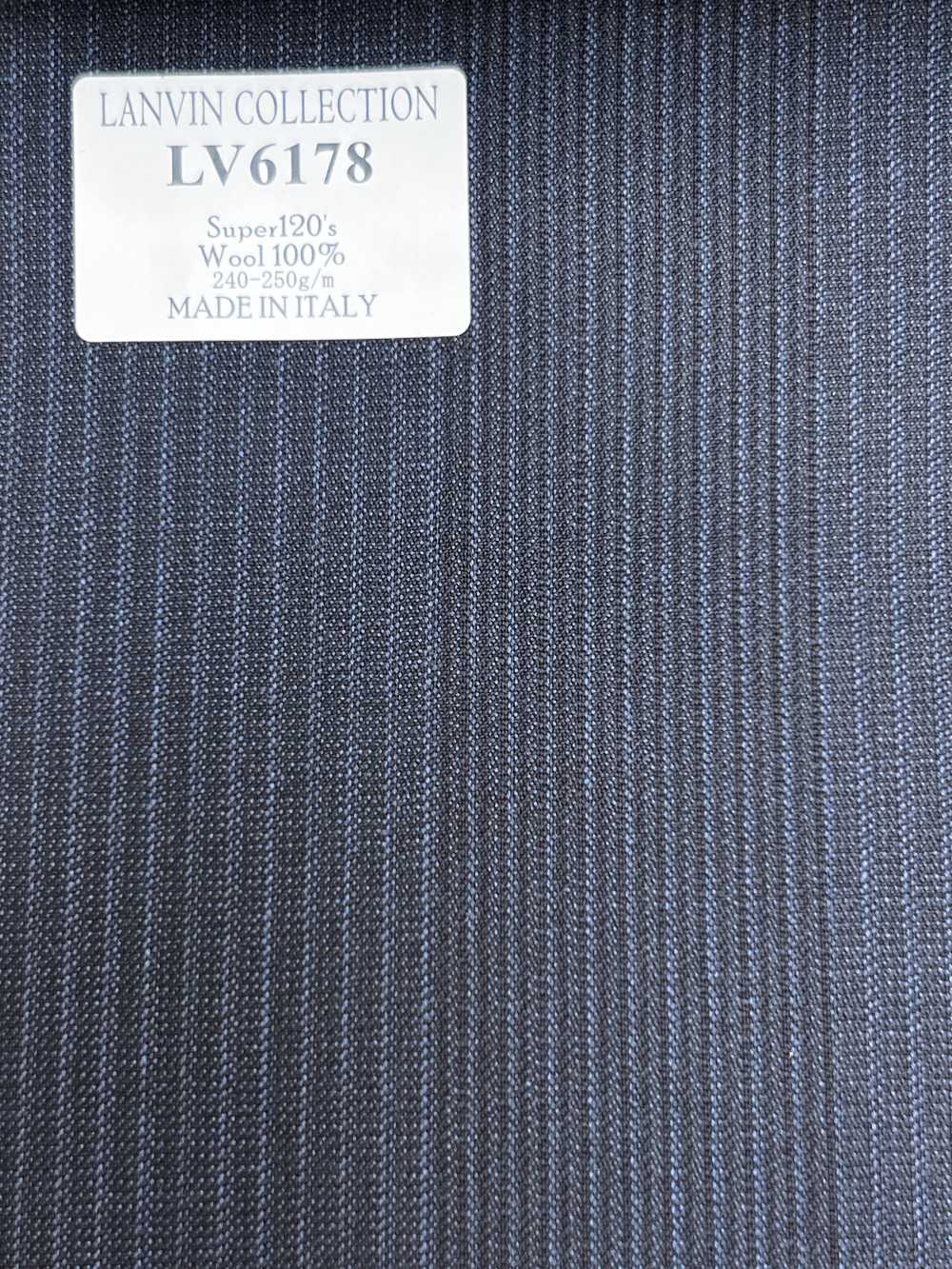 LV6178 LANVIN COLLECTION Super120's 海軍藍 條紋[布料] 細井商事株式會社