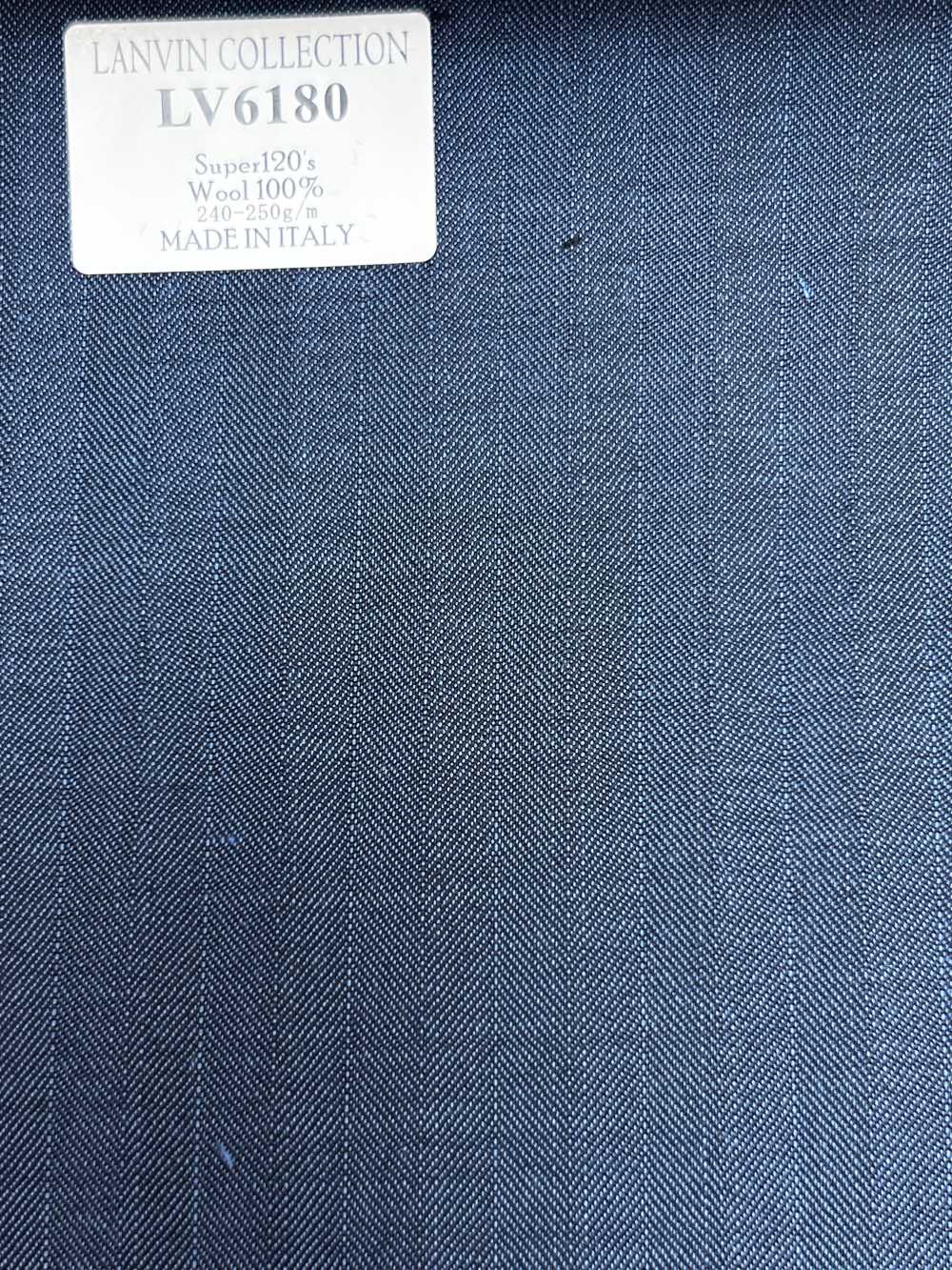LV6180 LANVIN COLLECTION Super120's 藍色條紋[布料] 細井商事株式會社