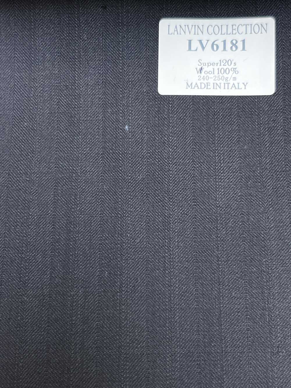 LV6181 LANVIN COLLECTION Super120's 黑色條紋[布料] 細井商事株式會社