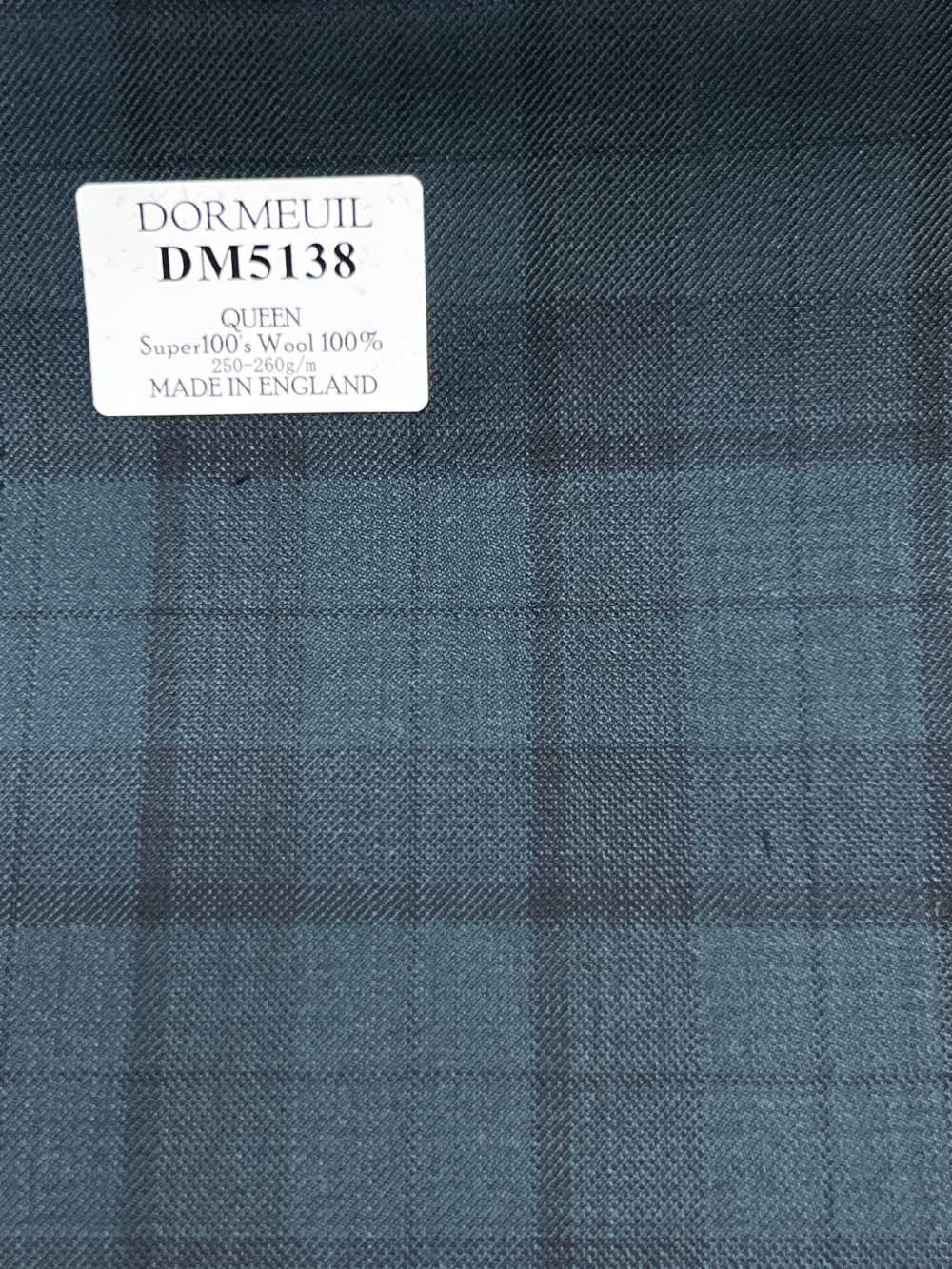 DM5138 DORMEUIL QUEEN Super100's 綠色格紋[布料] 細井商事株式會社