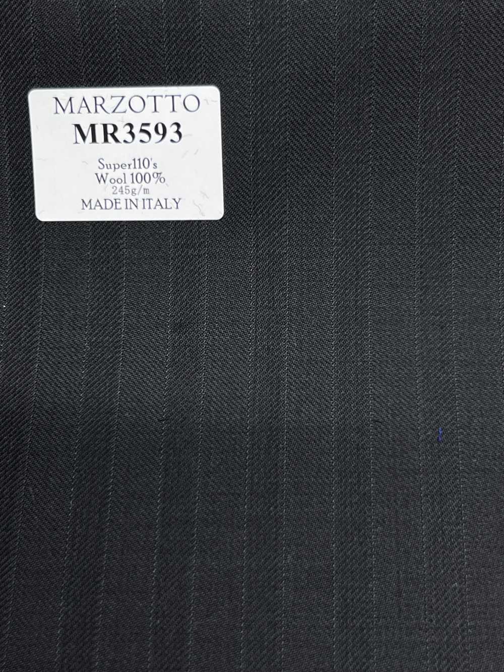 MR3593 MARZOTTO Super110's 黑色條紋[布料] 細井商事株式會社